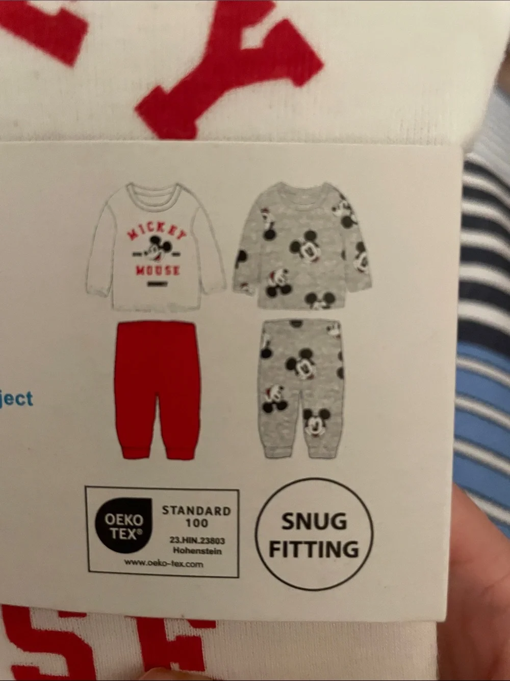 Disney baby Mickey Mouse cotton pyjama sets NWT